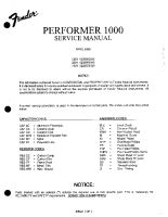 Fender Performer-1000 - Service Manual 